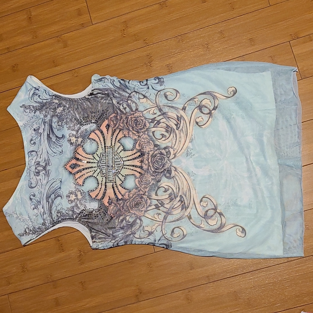 Harley Davidson Top with Bling - Picture 5 of 5